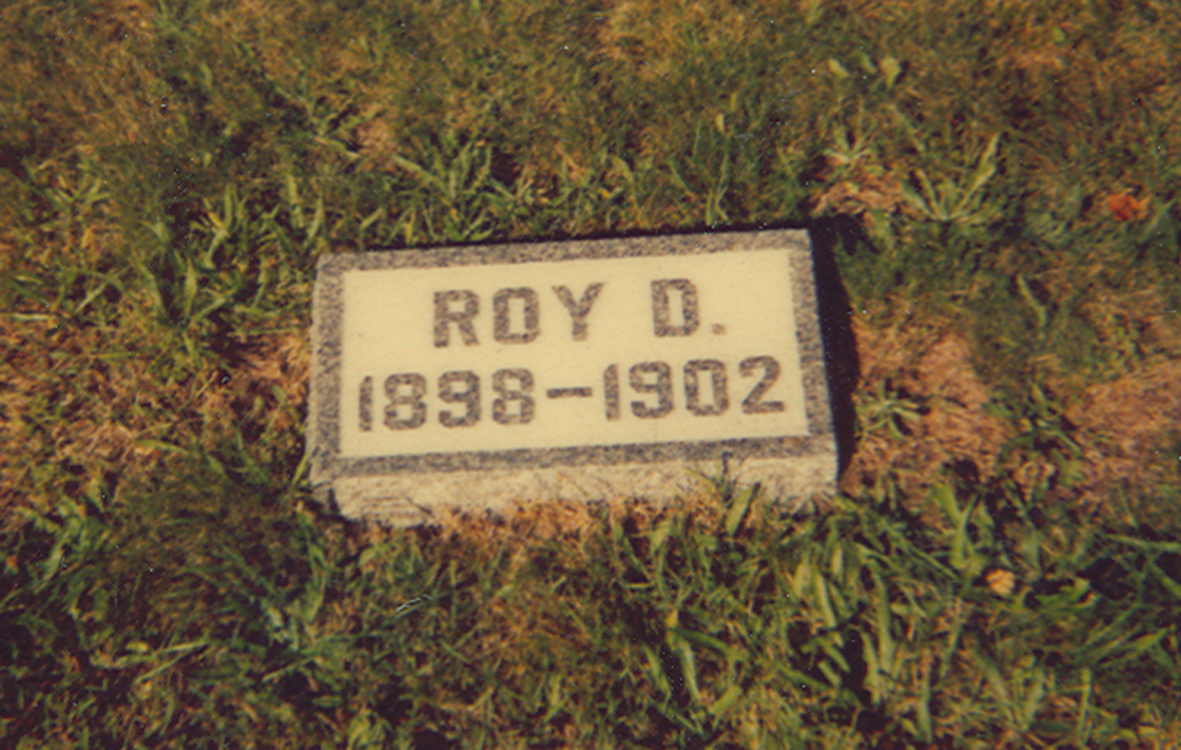 Photo of headstones/Roy D MacLennan died 1902 MI Calumet, Michigan